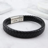 Men's Stainless Steel Magnetic Clasp Name Rope Bracelet
