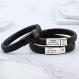 Men's Stainless Steel Magnetic Clasp Name Rope Bracelet