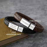 Men's Stainless Steel Magnetic Clasp Name Rope Bracelet