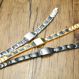 Stainless Steel Magnetic Therapy Bracelet for Arthritis Engrave ID Bracelets