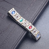 Stainless Steel Magnetic Therapy Bracelet Crystal Stone Charm Bracelet