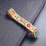 Stainless Steel Magnetic Therapy Bracelet Crystal Stone Charm Bracelet
