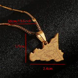 Stainless Steel Map of Sicilia Necklace Pendant Italian Women Jewelry