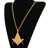 Masonic All-Seeing Eye Pendant Necklace for Men