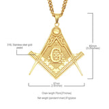 Masonic All-Seeing Eye Pendant Necklace for Men