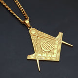 Masonic All-Seeing Eye Pendant Necklace for Men
