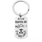 Medical Stainless Steel Dog Tag Keychain - Save Lives