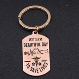 Medical Stainless Steel Dog Tag Keychain - Save Lives