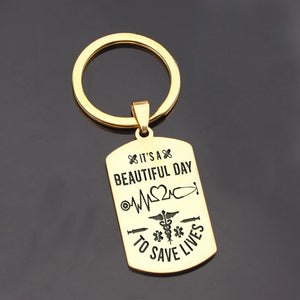 Medical Stainless Steel Dog Tag Keychain - Save Lives