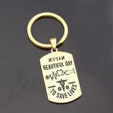 Medical Stainless Steel Dog Tag Keychain - Save Lives
