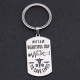 Medical Stainless Steel Dog Tag Keychain - Save Lives