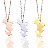 Stainless Steel Mayotte Jewelry Engraved Travel Necklace Gift YP4108