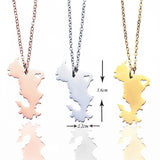 Stainless Steel Mayotte Jewelry Engraved Travel Necklace Gift YP4108