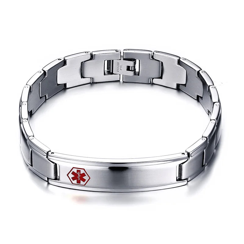 Stainless Steel Medical Logo Bracelet Bangle SOS first aid Medic Jewelry
