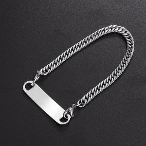 Stainless Steel Medical Technician Tag Chain Bracelet