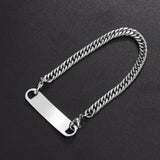 Stainless Steel Medical Technician Tag Chain Bracelet