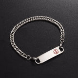 Stainless Steel Medical Technician Tag Chain Bracelet