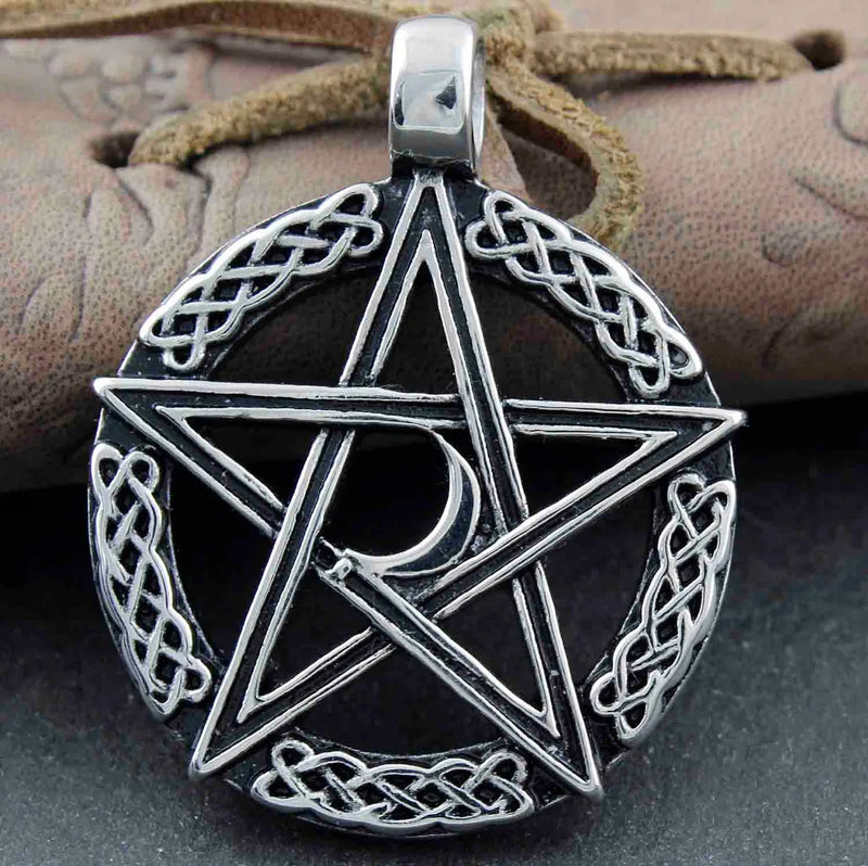 Medieval Pentacle Pendant Charm Stainless Steel
