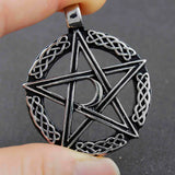 Medieval Pentacle Pendant Charm Stainless Steel