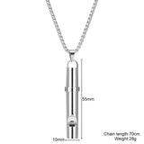 Stainless Steel Meditation Breathing Anti Anxiety Necklace