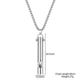 Stainless Steel Meditation Breathing Anti Anxiety Necklace