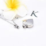 Memorial Heart Cremation Ashes Urn Jewelry - Your Wings Were Ready