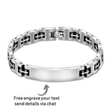 Personalized Stainless Steel Men Bracelet Motorcycle Bangle Jewelry