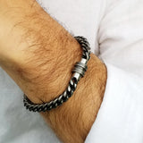 Vintage Style Men's Stainless Steel Chain Bracelet 6 Size