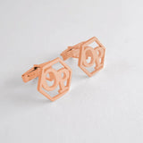 Stainless Steel Men Suit Sleeve Cufflink Name Hexagons Cufflink