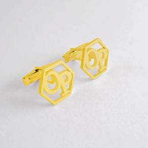 Stainless Steel Men Suit Sleeve Cufflink Name Hexagons Cufflink