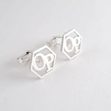 Stainless Steel Men Suit Sleeve Cufflink Name Hexagons Cufflink
