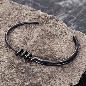 Men Vintage Bangle Bracelet Stainless Steel Chain Wristband Jewelry Gift