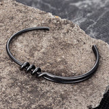 Men Vintage Bangle Bracelet Stainless Steel Chain Wristband Jewelry Gift
