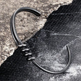 Men Vintage Bangle Bracelet Stainless Steel Chain Wristband Jewelry Gift