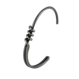 Men Vintage Bangle Bracelet Stainless Steel Chain Wristband Jewelry Gift