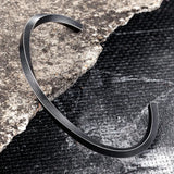 Men's Stainless Steel Cuban Cuff Bracelet Wristband