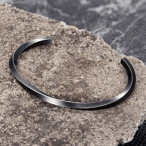 Men's Stainless Steel Cuban Cuff Bracelet Wristband