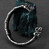 Stainless Steel Men's Wolf Head Bracelet Street Biker Party Accessories