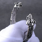 Stainless Steel Men's Wolf Head Bracelet Street Biker Party Accessories