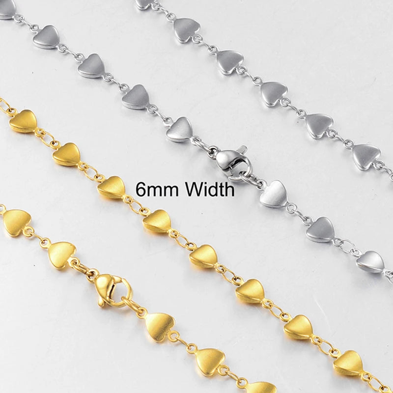 Stainless Steel Necklace 6mm Width Various Lengths