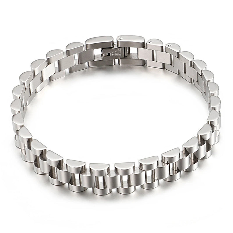 10MM Stainless Steel Men's Bracelet Wristband Chain