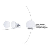 Men's Stainless Steel Wedding Date Cufflinks