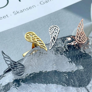 Men's Stainless Steel Wing Cufflinks for Wedding Groomsmen