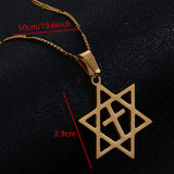 Men's Stainless Steel Star of David Cross Necklace