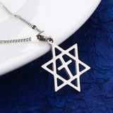 Men's Stainless Steel Star of David Cross Necklace