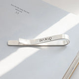 Personalized Stainless Steel Men's Tie Clip - Logo To Map Lettering