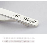 Personalized Stainless Steel Men's Tie Clip - Logo To Map Lettering