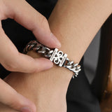 Customizable Stainless Steel Cuban Bracelet in Various Sizes and Colors