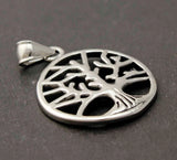 Stainless Steel Mens Tree of Life Titanium Pendant