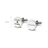 Personalized Stainless Steel Cufflinks-Engraved Letter Cufflinks-Boyfriend Gift